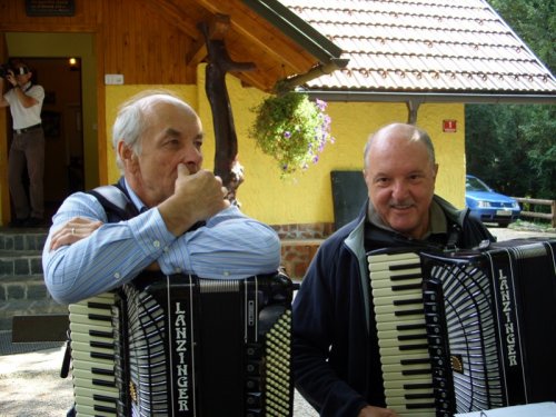 Dve legendi Alpskega kvinteta Edi Semeja in Joze Burnik